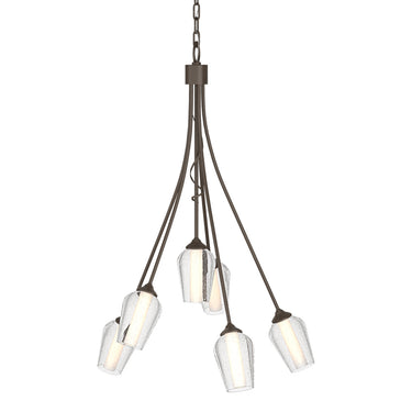 103043 Hubbardton Forge Flora 6 Arm Chandelier