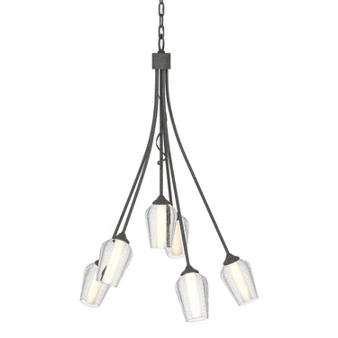103043 Hubbardton Forge Flora 6 Arm Chandelier
