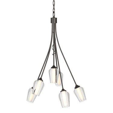 103043 Hubbardton Forge Flora 6 Arm Chandelier
