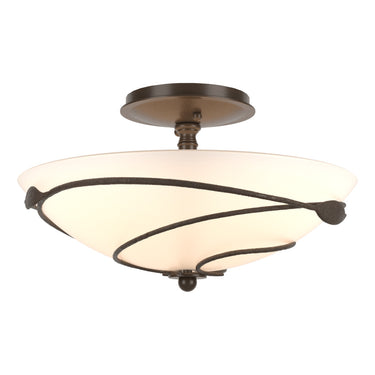 12-6712 Hubbardton Forge Forged Leaves Medium Semi-Flush Fixture