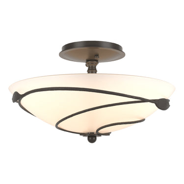 12-6712 Hubbardton Forge Forged Leaves Medium Semi-Flush Fixture
