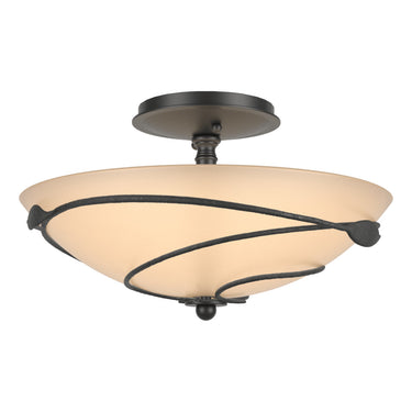 12-6712 Hubbardton Forge Forged Leaves Medium Semi-Flush Fixture