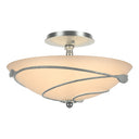 12-6712 Hubbardton Forge Forged Leaves Medium Semi-Flush Fixture
