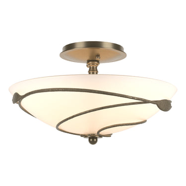 12-6712 Hubbardton Forge Forged Leaves Medium Semi-Flush Fixture