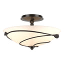 12-6712 Hubbardton Forge Forged Leaves Medium Semi-Flush Fixture