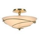 12-6712 Hubbardton Forge Forged Leaves Medium Semi-Flush Fixture