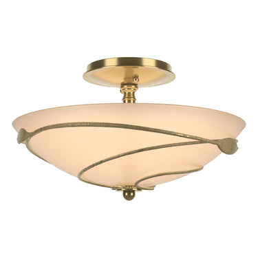 12-6712 Hubbardton Forge Forged Leaves Medium Semi-Flush Fixture