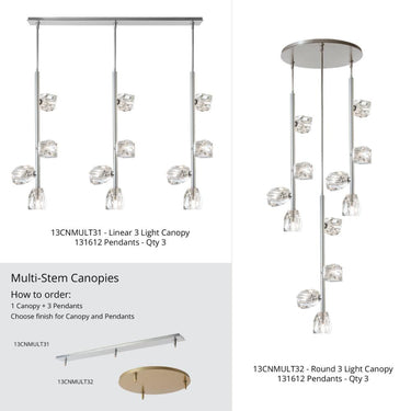 Hubbardton Forge Gatsby 4-Light Vertical Pendant 7