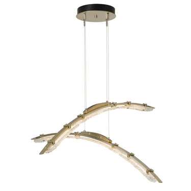 Hubbardton Forge Glissade Double Large LED Pendant 1