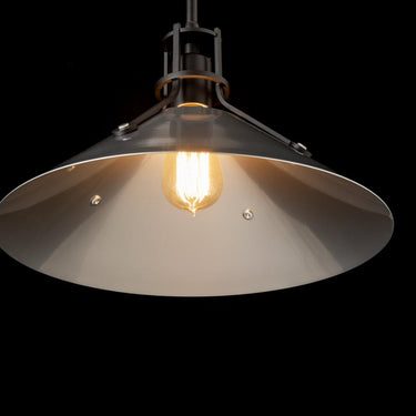 Hubbardton Forge Henry Medium Steel Shade Pendant 9
