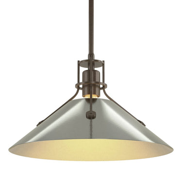 Hubbardton Forge Henry Medium Steel Shade Pendant - 134550