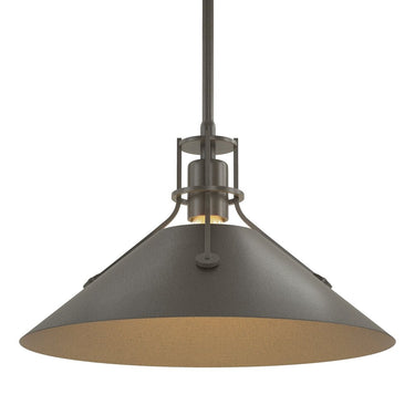 Hubbardton Forge Henry Medium Steel Shade Pendant - 134550