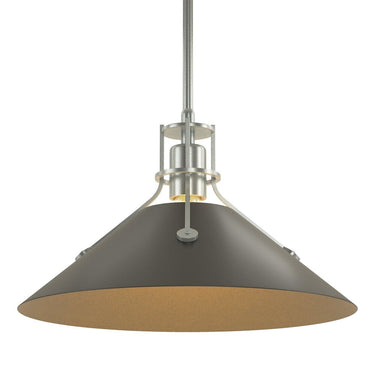 Hubbardton Forge Henry Medium Steel Shade Pendant - 134550