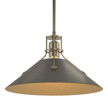 Hubbardton Forge Henry Medium Steel Shade Pendant - 134550