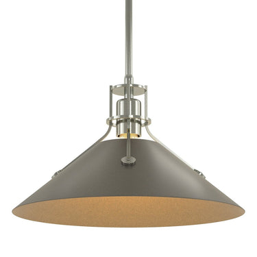 Hubbardton Forge Henry Medium Steel Shade Pendant - 134550