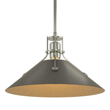 Hubbardton Forge Henry Medium Steel Shade Pendant - 134550