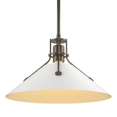 Hubbardton Forge Henry Medium Steel Shade Pendant - 134550
