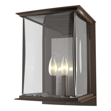 Hubbardton Forge 304842 Kingston Outdoor Large 2 Light Incandescent Sconce in Clear Glass