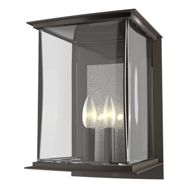Hubbardton Forge 304842 Kingston Outdoor Large 2 Light Incandescent Sconce in Clear Glass
