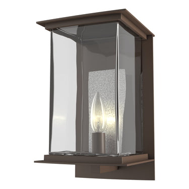 Hubbardton Forge 304840 Kingston Outdoor Medium 1 Light Incandescent Sconce in Clear Glass