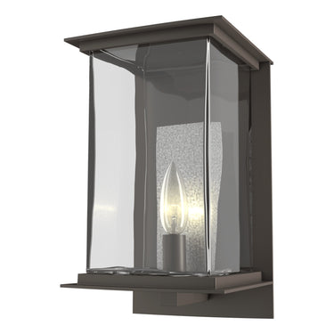 Hubbardton Forge 304840 Kingston Outdoor Medium 1 Light Incandescent Sconce in Clear Glass