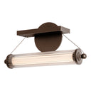 Hubbardton Forge 209105 Libra LED Sconce in Clear Glass with Wood Black Accent