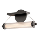 Hubbardton Forge 209105 Libra LED Sconce in Clear Glass with Wood Black Accent