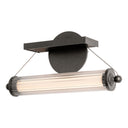 Hubbardton Forge 209105 Libra LED Sconce in Clear Glass with Wood Black Accent