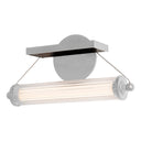 Hubbardton Forge 209105 Libra LED Sconce in Clear Glass with Wood Black Accent