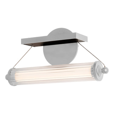 Hubbardton Forge 209105 Libra LED Sconce in Clear Glass with Wood Black Accent