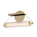 Hubbardton Forge 209105 Libra LED Sconce in Clear Glass with Wood Black Accent