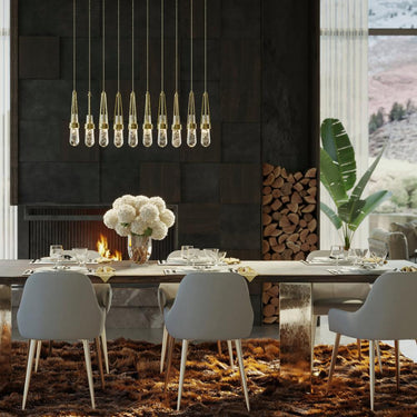 Hubbardton Forge Link 10-Light Blown Glass Pendant 11