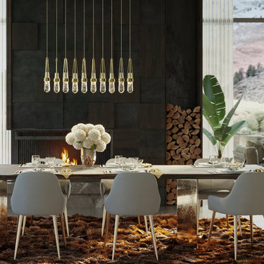 Hubbardton Forge Link 10-Light Blown Glass Pendant - Standard - 131200