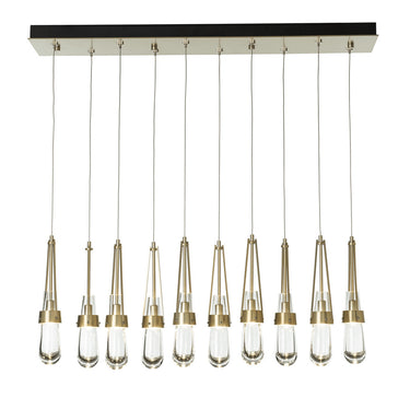 Hubbardton Forge Link 10-Light Clear Glass Pendant - Standard - 131207
