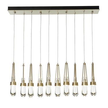 Hubbardton Forge Link 10-Light Clear Glass Pendant 1
