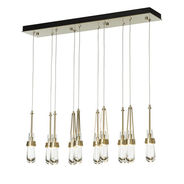 Hubbardton Forge Link 10-Light Clear Glass Pendant - Standard - 131207