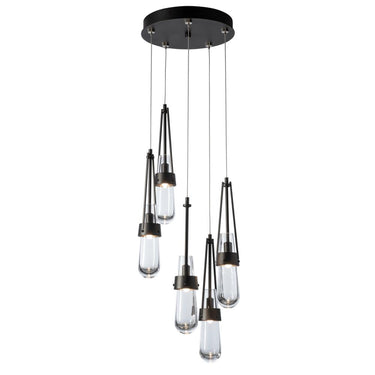 Hubbardton Forge Link 5-Light Clear Glass Pendant 3