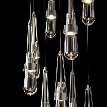 Hubbardton Forge Link 9-Light Clear Glass Pendant - Standard - 131108