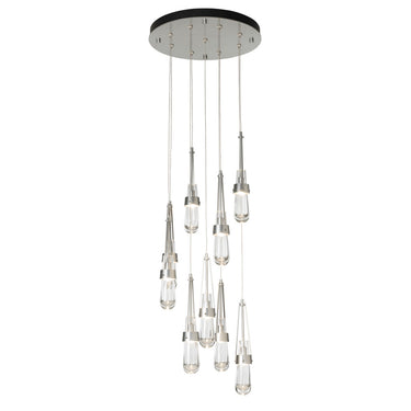 Hubbardton Forge Link 9-Light Clear Glass Pendant - Standard - 131108