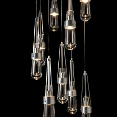 Hubbardton Forge Link 9-Light Clear Glass Pendant - Standard - 131108