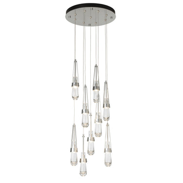 Hubbardton Forge Link 9-Light Clear Glass Pendant - Standard - 131108