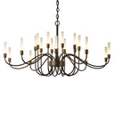 19204320 Hubbardton Forge Lisse 20 Arm Chandelier