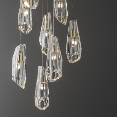 Hubbardton Forge Luma 9-Light Crystal Pendant 8