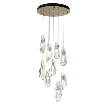 Hubbardton Forge Luma 9-Light Large Crystal Pendant - Standard - 131101
