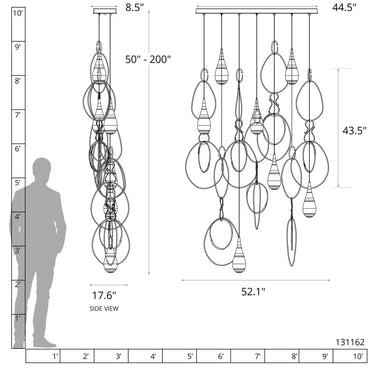 Hubbardton Forge Lyric 7-Light Linear Pendant - 131162