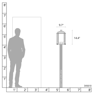 Hubbardton Forge Meridian Outdoor Post Light - 345610 