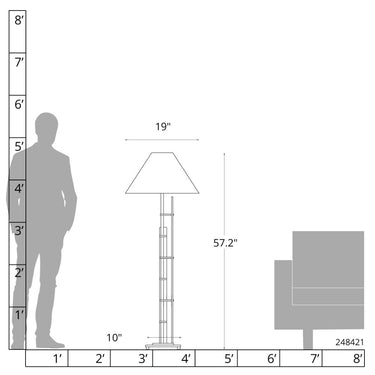 Hubbardton Forge Metra Double Floor Lamp 1