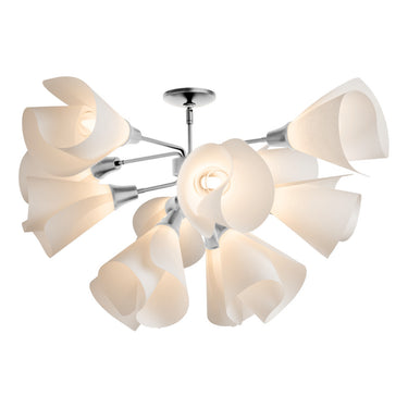 Hubbardton Forge 124362 Mobius 12 Light Incandescent Semi-Flush in Spun Frost Shade