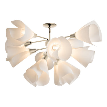 Hubbardton Forge 124362 Mobius 12 Light Incandescent Semi-Flush in Spun Frost Shade