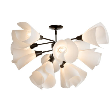 Hubbardton Forge 124362 Mobius 12 Light Incandescent Semi-Flush in Spun Frost Shade